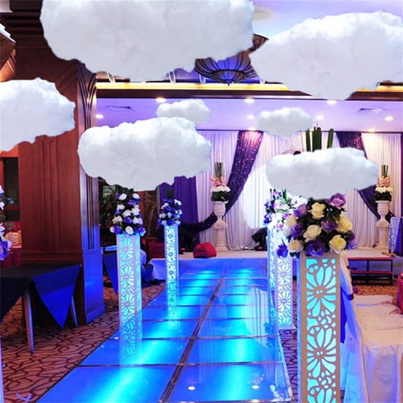 White Cotton Cloud Hanging Decor for Wedding Birthday Party Event Christmas New Year Background Decor,Kids Party Supplies,Event & Party 聚会派对用品