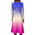 thumbnail image 5 of Women's Fall Boho Maxi Dress V Neck Long Sleeve a Line Dresses Elegant Holiday Party Dresses, 5 of 6