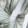 thumbnail image 7 of Metallic Evening Dress with Deep Plunge and High Slit (M, Grey), 7 of 7