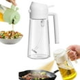 thumbnail image 2 of 2 in 1 Glass Oil Sprayer & Dispenser, 2024 Upgrade Large 500/ 600ml/20Oz Olive Oil Dispenser Bottle for Kitchen, Food-grade Oil Mister Spray Bottle for Cooking, Air Fryer, Frying, BBQ (White), 2 of 5