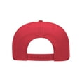 thumbnail image 2 of Wool Blend Flat Bill 6 Panel Snapback Baseball Hat, Red, 2 of 2