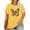 1-Yellow2, variant on Butterfly Graphic Plus T-Shirts Women Graphic Casual Shirt Summer Short Sleeve Tee