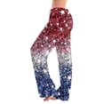 thumbnail image 2 of AHMOMEI 4th of July Pajama Pants Drawstring Straight Leg Soft Lounge Pants Women Independence Day Sleepwear Pj Bottoms, 2 of 7