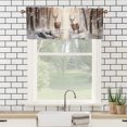 thumbnail image 3 of Deer Curtain Valances Winter Cabin Wild Animal Elk Snowy Tree Forest Privacy Window Valances for Living Room Kitchen 54 by 18 in, 1 Panel, 3 of 6