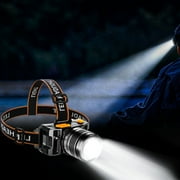 PROLED Rechargeable Headlamp 1800LM USB C LED Head Lamp with High Lumen Adjustable Beam Outdoor Camping Running Work Light for Adults