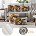 thumbnail image 6 of Fall Sunflower Outdoor Waterproof Pillow Covers, Autumn Wreath Vintage Maple Leaf Decorative Square Throw Pillowcase Sofa Cushion Sham for Patio/Couch/Chair, 26"x26" 2 Pack, 6 of 8