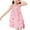 Pink, variant on Edvintorg 1-9 Years Kawaii Pajama Dress for Kids Girl's Casual Nightgown Dresswa Loungewear Children's Scoop Neck Floral Princess Sundress Sleep Dress for Kids