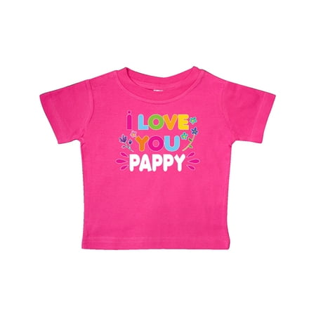 

Inktastic I Love You Pappy with Flowers Gift Baby Girl T-Shirt