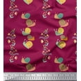 thumbnail image 1 of Soimoi Rayon Fabric Leaves,Floral & Snail Kids Print Sewing Fabric Yard 42 Inch Wide, 1 of 1