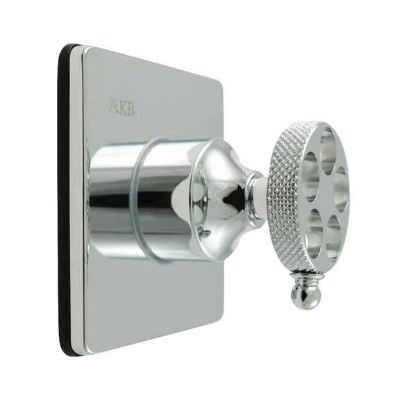 Kingston Brass KS3041RKX Webb Single-Handle Three-Way Diverter Valve with Square Trim Kit, Polished Chrome