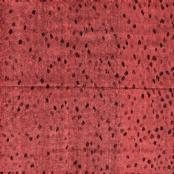 Ahgly Company Machine Washable Indoor Square Abstract Red Modern Area Rugs, 6' Square