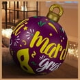thumbnail image 4 of Giantes Mardi Gras Inflatables Ball Decorations, PVC Mardi Gras Inflatables Ball Ornaments, Blow up Balls for Mardi Gras Themed Party, Yard Lawns Outdoor Ornaments, 4 of 5
