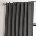 thumbnail image 5 of Half Price Drapes Armour Grey Bellino Textured Faux Linen Room Darkening Curtains For Bedroom & Living Room Curtains(1 Panel), Curtains 120 Inches Long, 50W X 120L, 5 of 6