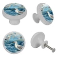 thumbnail image 4 of Seagull Fluorescent Glow-in-the-Dark Dresser Pulls with Screws - Round 4-Pack for Cabinets, Wardrobes, and Dressers - Furniture Decor with Kitchen Hardware, 4 of 6