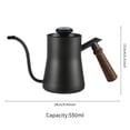 thumbnail image 3 of Advancent Recipiente para hacer café, olla de agua de mano de acero inoxidable, ollas para café, recipiente para bebidas para restaurante, hogar, Bar, Juegos de servir café y té Negro Advancent HA011202-01B, 3 of 6