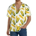 thumbnail image 3 of Honeii 's Corn On The Cob for men's short-sleeved button-up collared shirt featuring a pocket, perfect for beach vacations, and travel adventures., 3 of 5