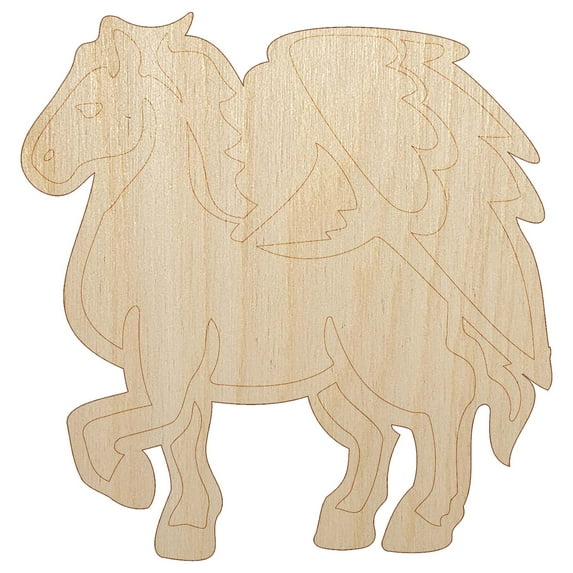 Mythical Winged Horse Pegasus Wood Shape Unfinished Piece Cutout Craft DIY Projects - 6.25 Inch Size - 1/8 Inch Thick