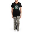 thumbnail image 4 of CafePress - Irish Beagle Women's Dark Pajamas - Women's Short Sleeve Print T-Shirt and Pants Dark Cotton Pajama Set, 4 of 7