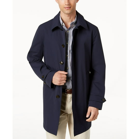 Lauren Ralph Lauren Men's Stanza Classic-Fit Raincoat Navy 44S B4HP $350