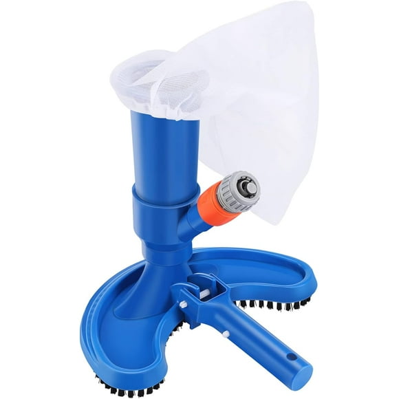 Portable Pool Vacuum Above Ground Pool Vacuum Cleaner Pool Jet Cleaner with Drawstring Mesh Bag Pool Cleaning Tool for Spa and Hot Tub
