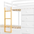 thumbnail image 6 of Harper & Bright Designs Full over Full Bunk Bed with Storage Wardrobe and Drawers, Full Size Wood Space-Saving Bunk Bed with Guardrail for Apartment, Bedroom, White, 6 of 20