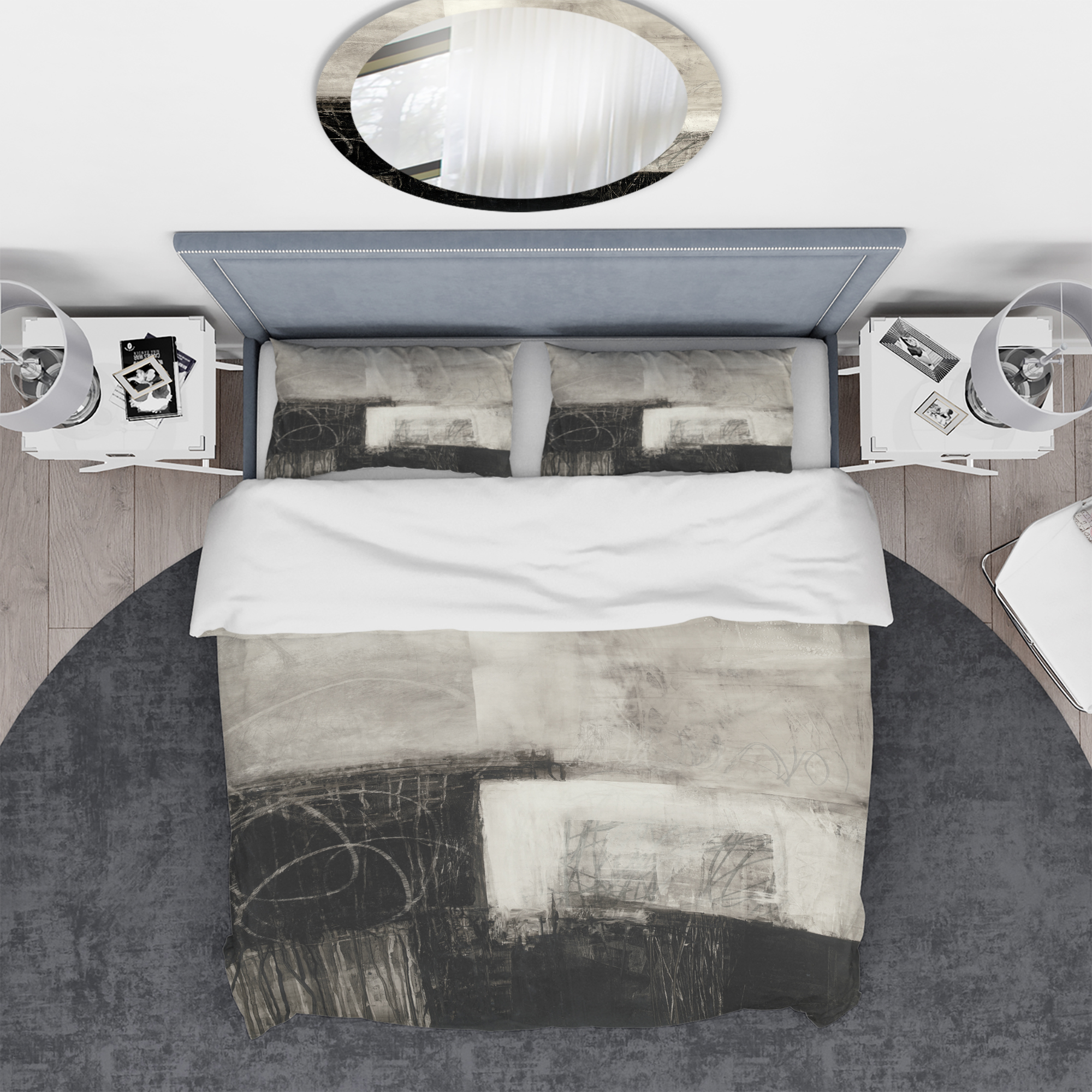 Designart 'A Geometric Day II' Geometric Duvet Cover Set