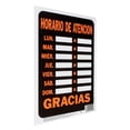 thumbnail image 2 of Letrero Para Pared Horario De Atención Hyko Plástico 30.6X21, 2 of 3