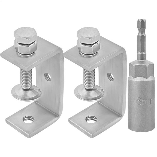 Paquete de 2 Abrazaderas Mini C, Abrazaderas en C de Acero Inoxidable 304, Abrazaderas Resistentes de 65 mm para Carpintería, Abrazadera de Fijación Tipo C