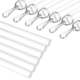 thumbnail image 1 of Paquete de 6 varillas de cortina de acrílico de 12", varilla de tirón de cortina invisible con gancho, pieza de repuesto universal para apertura y cierre de cortinas colgadas en alto, clara, 1 of 6