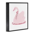 thumbnail image 2 of Stupell Industries Contemporary Pink Swan with Bow Black Framed Giclee Art, 12 x 12, by Lucille Price, 2 of 7