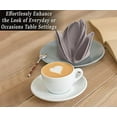 thumbnail image 4 of Ruvanti Cloth Napkins Set of 6, 18x18 Inches Napkins Cloth Washable, Soft, Durable, Absorbent, Cotton Blend. Table Dinner Napkins Cloth for Hotel, Lunch, Restaurant, Wedding Parties - Coffee Grey, 4 of 8