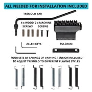 Vega-Trem VT1 Ultra-Trem 2-Points Stratocaster Guitar Tremolo Bridge For Strat No Mods Easy Installation Black, Right