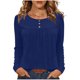 thumbnail image 2 of Camisas de Manga Corta para las Mujeres Casual Color Sólido Blusas Plisadas, Moda Cuello Redondo Tops de Verano para la Fiesta, 2 of 8