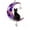 ZB, variant on Halloween Black Cat Crescent Moon Acrylic Suncatcher,Stained Glass Style Purple Window Hanging Ornament with Star Crystal Pendant,Gothic Witchy Sun Catcher for Front Door Window Home Party Wall Decor