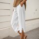 thumbnail image 1 of WILLBEST Pantalones Casuales de Lino Ligeros Para Mujer, Capri de Verano Para Mujer, Pantalones Cortos de Playa de Pierna Recta Con Bolsillos, Hasta La Rodilla, Estilo Exterior, Cómodos y Elegantes., 1 of 3