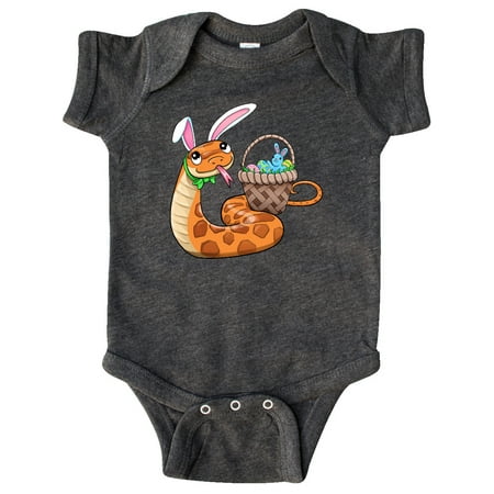 

Inktastic Easter Cute Snake with Basket and Bunny Ears Gift Baby Boy or Baby Girl Bodysuit