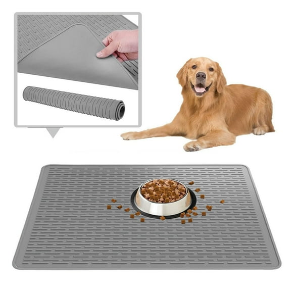 Cat Litter Mat,Kitty Pretty Litter Box Trapping Mat Double Layer Easy Clean Machine Washable Litter Mat Waterproof Leakproof Anti Slip Trapping Mat for Kitty Litter Box and Floor
