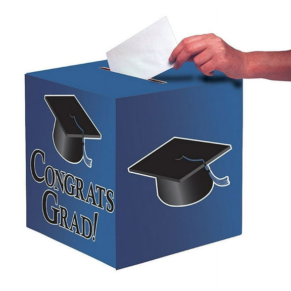 6 Count Bulk Pack Graduation Card Boxes, Blue