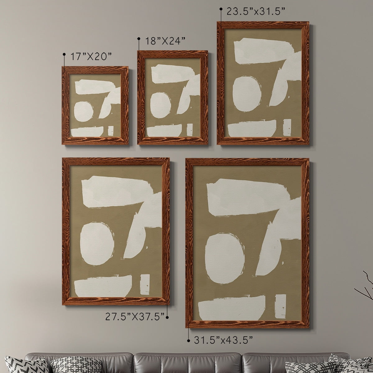 Chunky Abstract I - Premium Framed Canvas 2 Piece Set - Ready to Hang