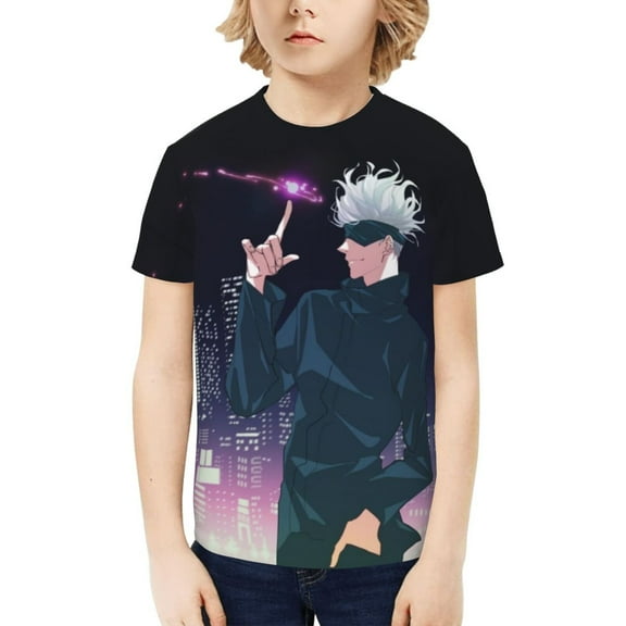 Jujutsu Kaisen Satoru Gojo Kids T-Shirt 3d Printed Graphic T-Shirts Boys And Girls Short Sleeve Shirts For Youth Kids X-Small