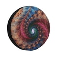 thumbnail image 1 of XMXY Colorful Fractal Spiral Spare Tire Cover, Universal Waterproof Cover for Jeep RV Tire Wheel Protection, 16 inch, 1 of 8