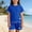 Blue, variant on SGFCWSX Boys 2 Piece Outfits Waffle Knit Short Sleeve T-shirt and Shorts Set Summer Casual Athletic Clothes with Pockets Khaki Size 6