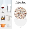 thumbnail image 6 of Picia BBQ Party1 Printed Leather Coasters for Drinks, 4" Drink Coasters Set of 4 for Tabletop Protection, Handmade Luxurious Home Décor and Housewarming Gift -Round Shape, 6 of 6