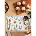 thumbnail image 2 of Spring Sunflower Green Watercolor Leaves Placemats Set of 4,Wipeable Washable Table Mats for Dining Tables,Country Floral Seamless Place Mats for Kitchen Event Party Tabletop Decor, 2 of 7