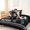 thumbnail image 4 of Erosebridal Football Ball Games Queen Comforter Set,Soccer Sport Themed Bedding Comforter Set For Kids Boys,Reversible black,3pcs, 4 of 7