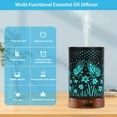 thumbnail image 3 of Essential Oil Diffuser - 150ML Metal Aromatherapy Diffuser for Essential Oils with 7 Colors Lights Gifts for Mom Waterless Auto Shut-Off & Ultrasonic Cool Mist Diffuser, Ambience for Home, 3 of 12