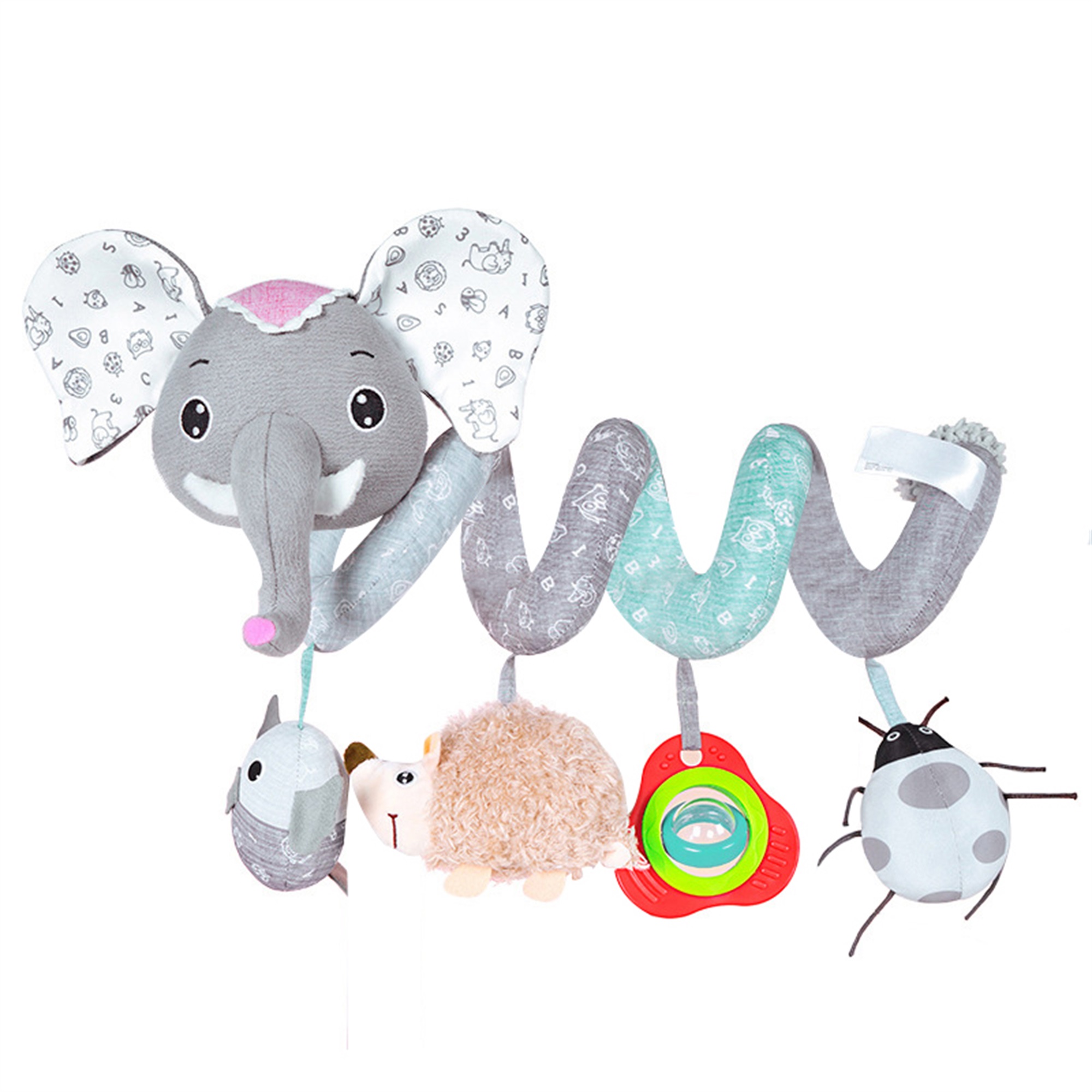 LSFYSZD Newborn Toy Car Seat Toys Spiral Fox/Elephant Cartoon Pendants