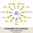 thumbnail image 3 of Máquina de Pasta Manual Marcato Acero chapado Cromado con Slide para Lasaña, Fettuccine, Tagliolini,, 3 of 7