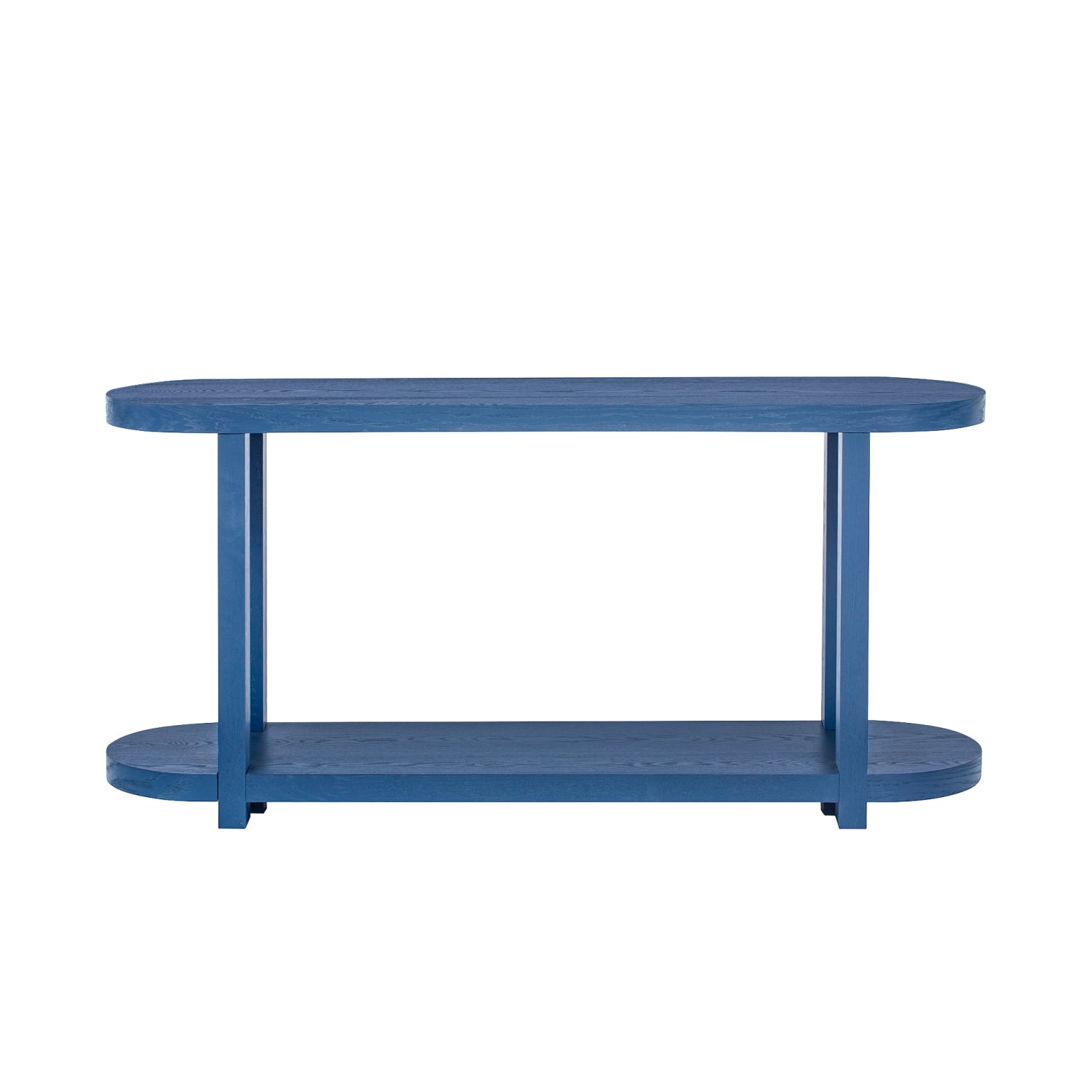 Modern Minimalist Ash Veneer Entryway Table with Craftsmanship Design Navy Blue, Ideal for Study Rooms, Entryways and Foyers