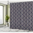 thumbnail image 4 of Ambesonne Fashion Shower Curtain, Golden Floral Baroque Art, 69"Wx75"L, Dark Night Blue and Sepia, 4 of 4